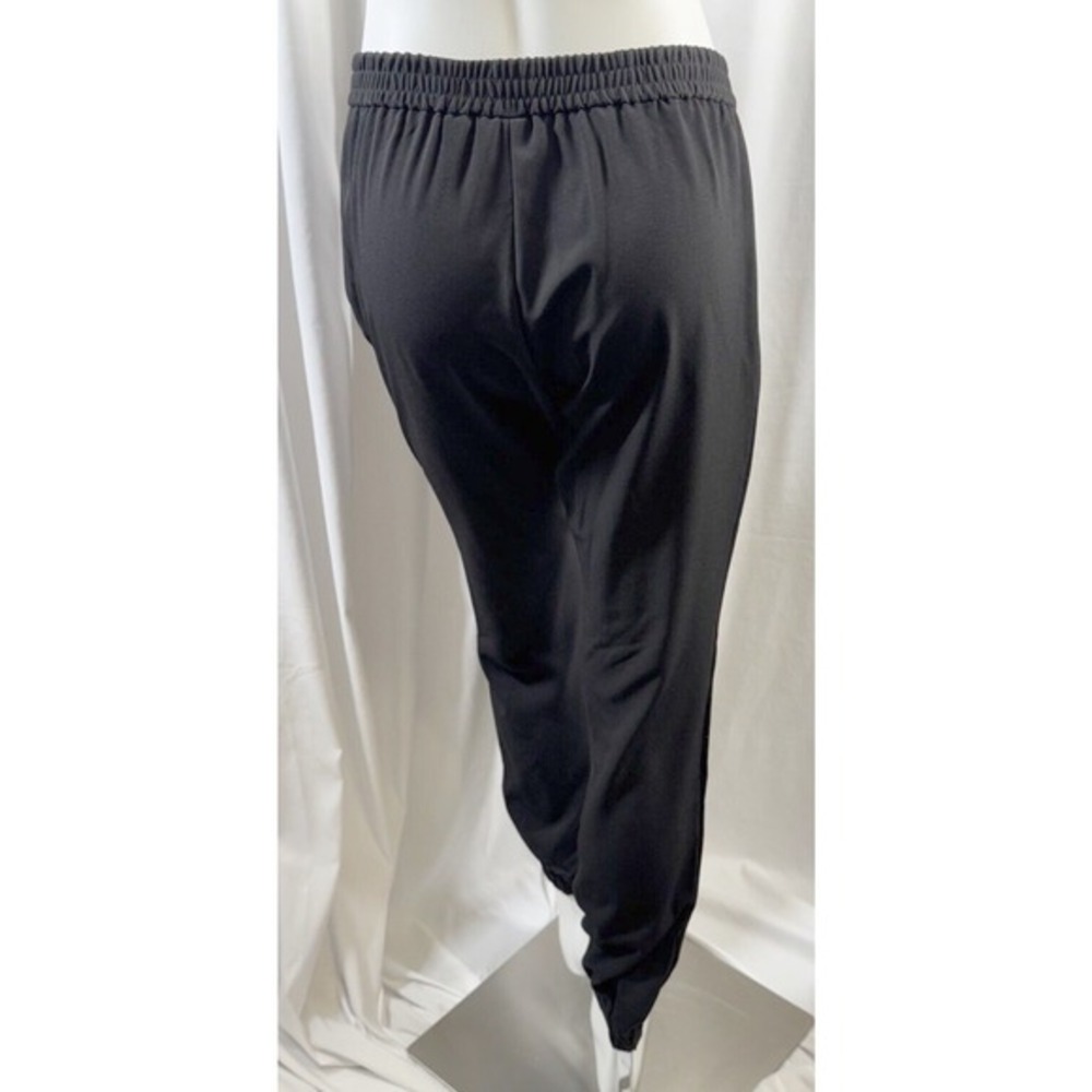 New York & Co Black Stretch Jogger Pants Elastic Waist Zip Pocket M Preppy 74-14 - Picture 10 of 13